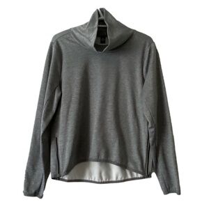 RBX high low hem cowl neck running jacket with size reflectors and zippers sz M